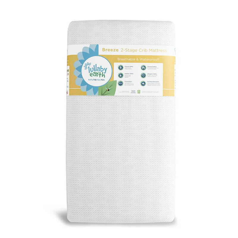 Lullaby Earth Breathe Safe 2 Stage Crib Mattress - Waterproof